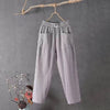 Cotton Linen Straight Leg Pants for Women