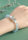 Chalcedony Butterfly Bracelet with Rose Quartz