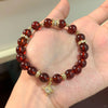 Red Crystal Eight-Pointed Star Charm Bracelet