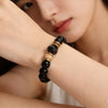 Faceted Tiger Eye and Black Bead Bracelet for Men and Women