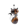 Cat Pattern Natural Crystal Protection Necklace Pendant