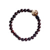 Lotus Carved Red Sandalwood Bracelet Double Wrap Protection Wood Beads