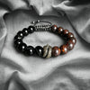 Snake Charm Stone Bracelet, Tiger Eye and Lapis Lazuli