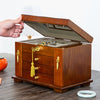 Solid Wood Jewelry Box with Lock and Mirror