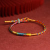 Multicolor Red String Alloy Buckle Protection Bracelet