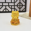 Small rotating citrine Pixiu figurine holding a coin