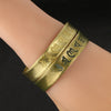 Tibetan Buddha Mantra Bracelet Brass Open Cuff