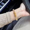 Clear Crystal Coiled Copper Bracelet