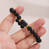 Black Obsidian and Tourmaline Bead Bracelet for Protection