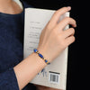 Handmade Lapis Lazuli Rope Bracelet Blue Stone Bead