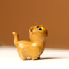 Mini Glowstone and Wood Cat Figurines for Desk Decor