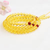 Natural Amber 108 Mala Necklace, Hand-Knotted Beads