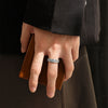 Silver Auspicious Clouds Engraved Ring