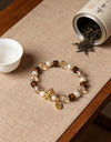 Tiger Eye Pearl Year Of The Horse Lucky Fortune Prosperity Bracelet