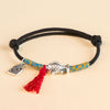 Koi Fish Red String Bracelet with Silver Charm