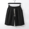 Men's Casual Solid Color Cotton-Feel Shorts With Pockets