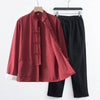 Men's Cotton Linen Tang Suit Jacket Chinese Frog Button Shirt