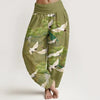 Women's Harem Pants Elastic Waist Floral Print Loose Yoga Trousers