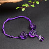 Crystal Rose Anklet, Amethyst Aventurine Rose Quartz