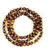 Natural Tiger Eye Bead Bracelet, Polished Stone Wristband