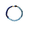Aquamarine and Lapis Lazuli Bracelet with Enamel Fish Bead