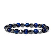 Faceted Stone Bead Bracelet with Hematite, 8mm