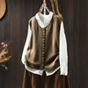 Women's Knit Vest with Colorful Buttons