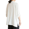 Long Sleeve Shirt V-Neck Cotton Linen Chinese Hanfu Style Top