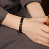 Small Leaf Red Sandalwood and Ebony Wood Bracelet