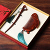 Rabbit Wood Comb and Hairpin Gift Set, Red Sandalwood