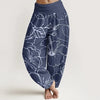 Women's Harem Pants Elastic Waist Floral Print Loose Yoga Trousers