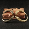 Chinese Dragon Open Cuff Bracelet Brass