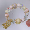 Crystal Charm Bracelet with Clover, Heart or Flower Motif
