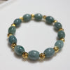 Natural Jade Bracelet with Flower Charm