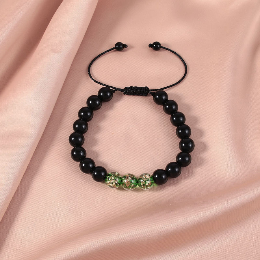 Black Obsidian Luminous Glowstone Strength Bracelet