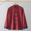 Men's Cotton Linen Tang Suit Jacket Chinese Frog Button Shirt