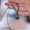 Silver Sheen Obsidian Awakening Lion Pendant Necklace