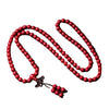 Cinnabar Mala Bracelet 108 Beads Engraved Om Mani Padme Hum