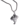 Stainless Steel Elephant Pendant Necklace, Gold Black Steel