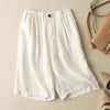 Women's Cotton Linen Shorts with Pockets