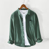 Men's Solid Color Cotton Long Sleeve Button Down Shirt