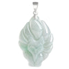 Natural Jade Nine Tailed Fox Pendant Necklace S925 Silver