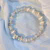 Silver Cat Eye Moonstone Love Support Bracelet