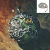 Dragon Pendant Necklace with Green Glow Bead, Copper