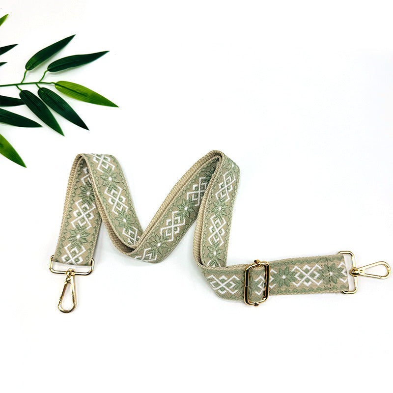 Multicolor Embroidered Shoulder Bag Straps, 38mm Adjustable Crossbody Strap