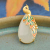 Phoenix Teardrop Pendant Necklace with Gold-Tone Chain