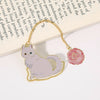 Metal Brass Hollow Bookmark with Tassel, Chinese Style Gift