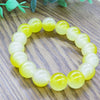 Ice Glass Bead Bracelet, Handmade Pastel Stretch Wristband
