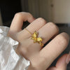 Adjustable Butterfly Ring, Gold-Tone Filigree Design
