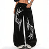 Dragon and Moon Wide Leg Pants for Women